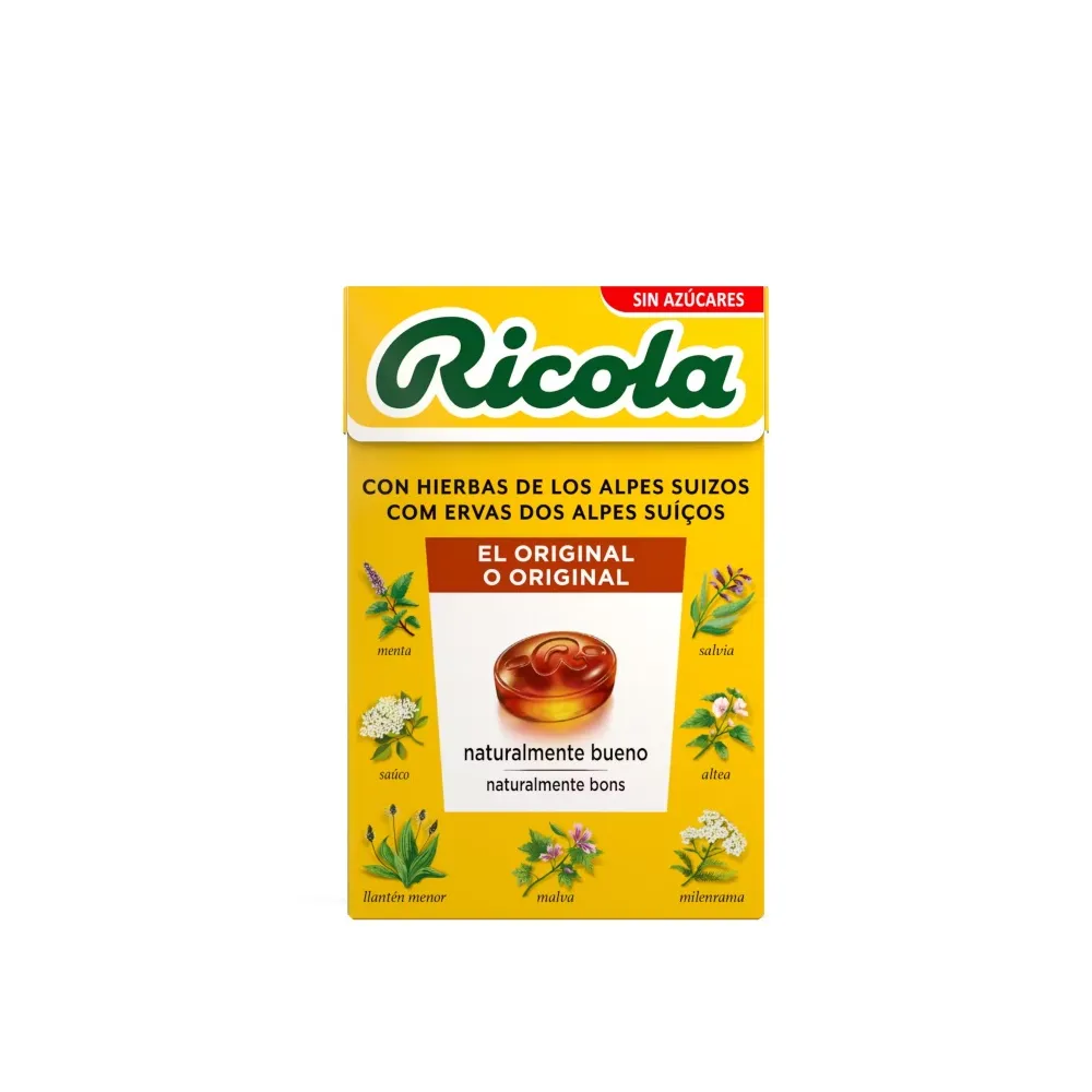 Ricola Original Hierbas Alpes Suizos Caramelos Sin Azúcares 50 Gramos