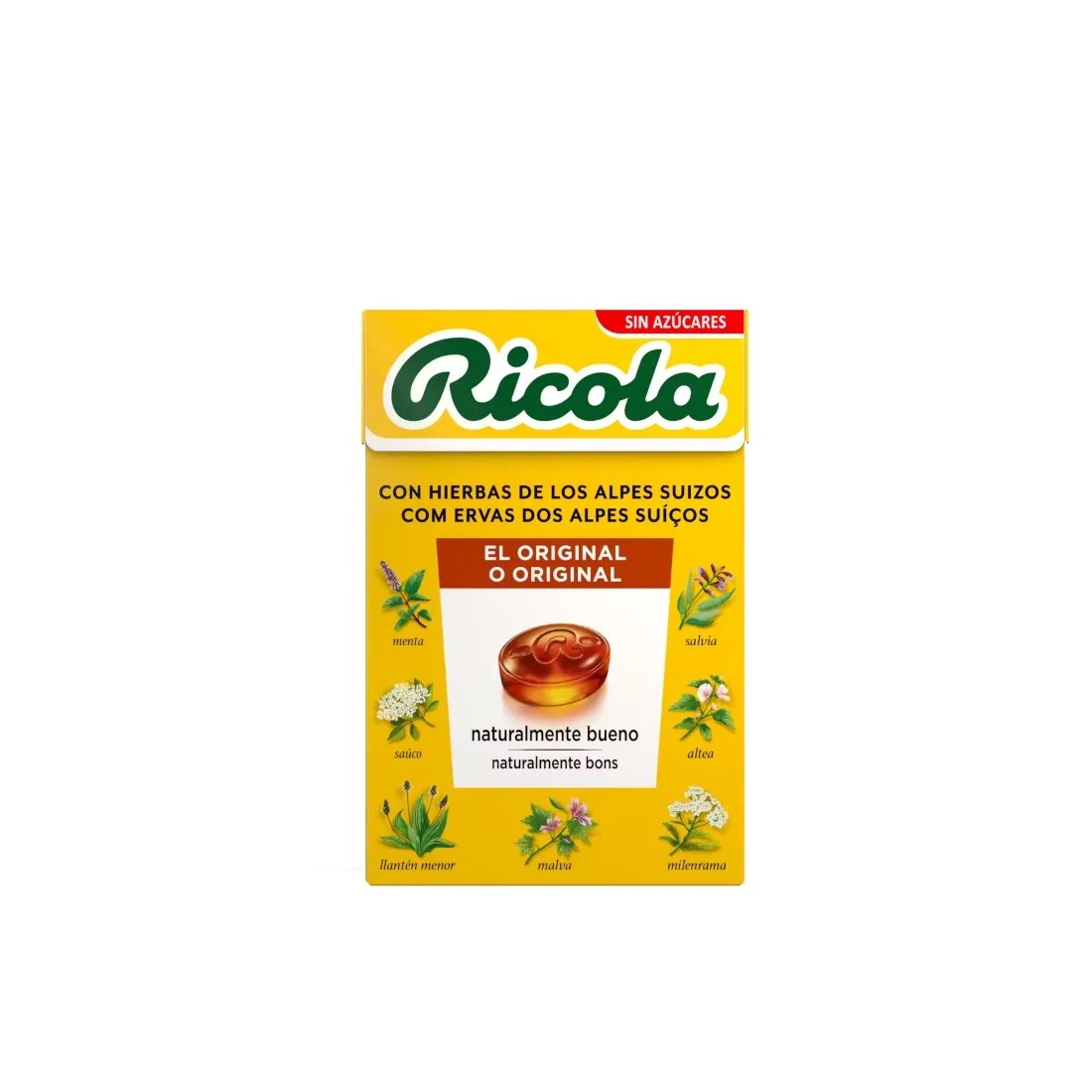Ricola Original Hierbas Alpes Suizos Caramelos Sin Azúcares 50 Gramos