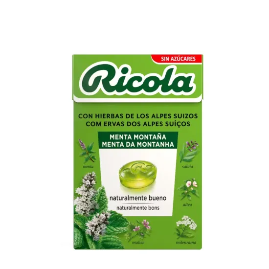 Ricola Menta Montaña Hierbas Suizas Caramelos Sin Azúcares 50 gr
