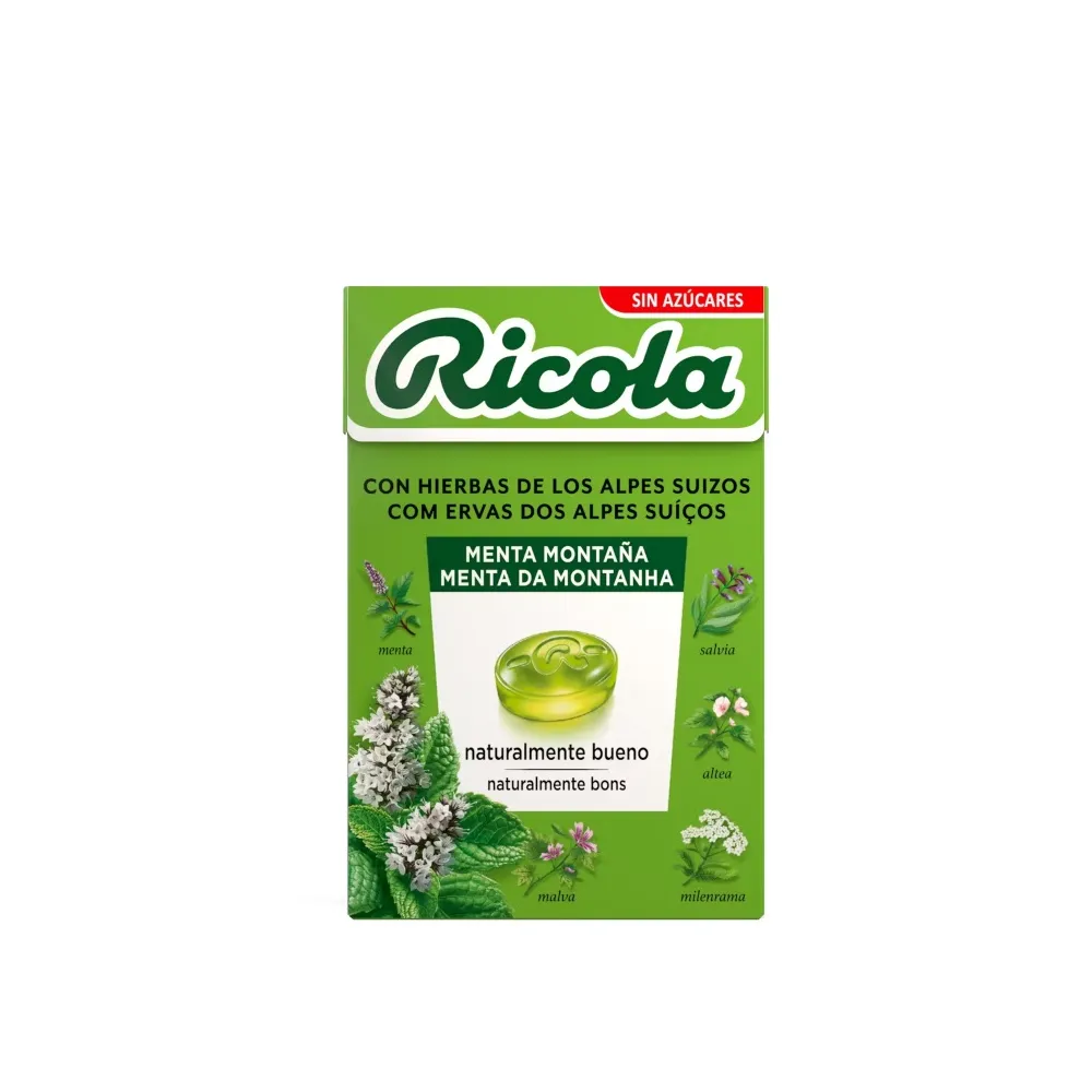 Ricola Menta Montaña Hierbas Suizas Caramelos Sin Azúcares 50 gr