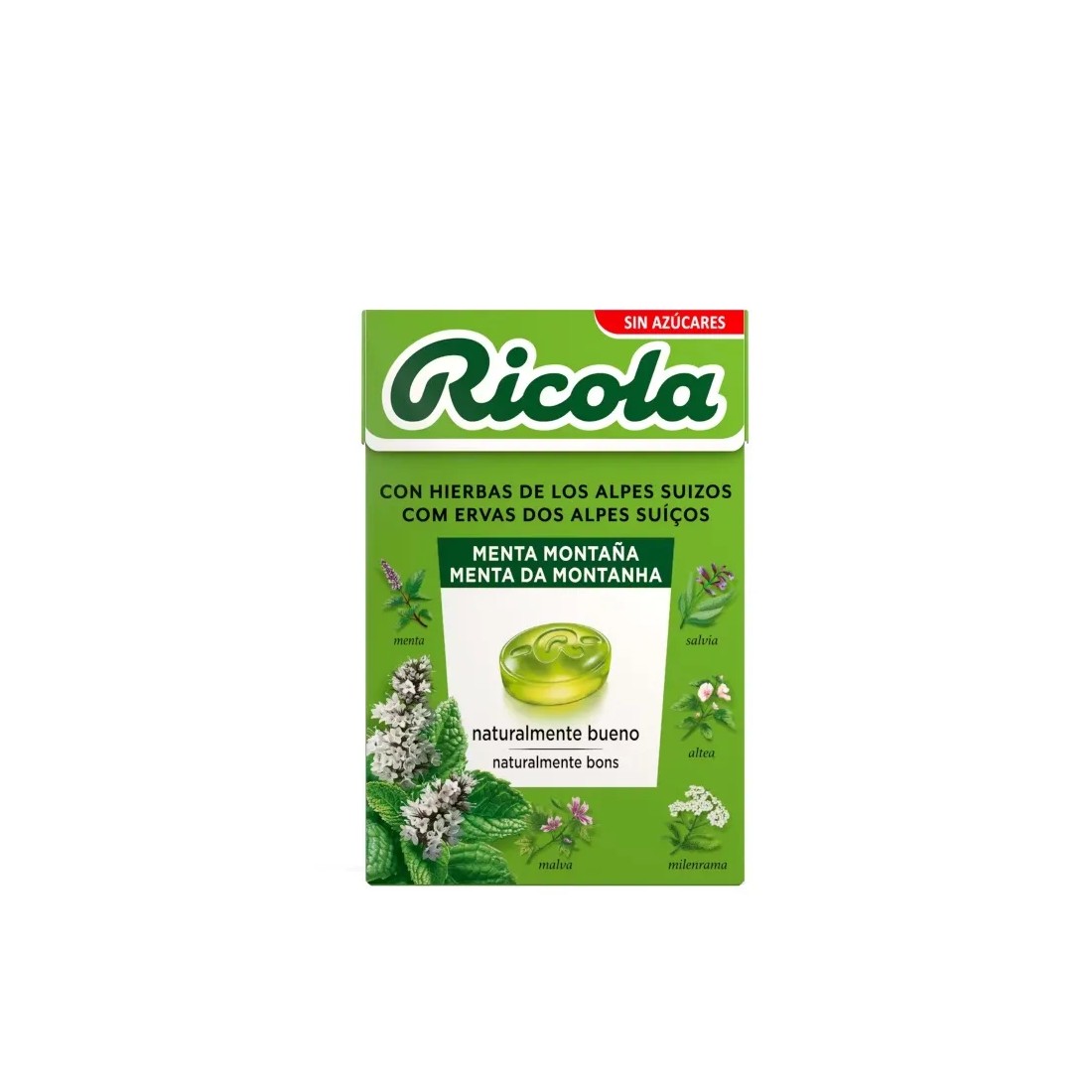 Ricola Menta Montaña Hierbas Suizas Caramelos Sin Azúcares 50 gr