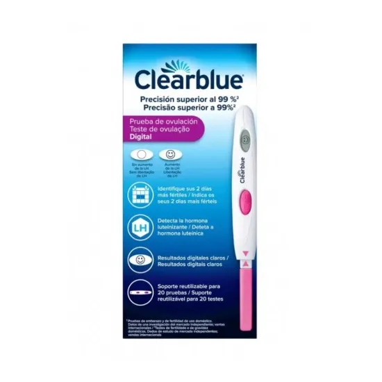Clearblue Test Ovulación Digital 20 Pruebas caja