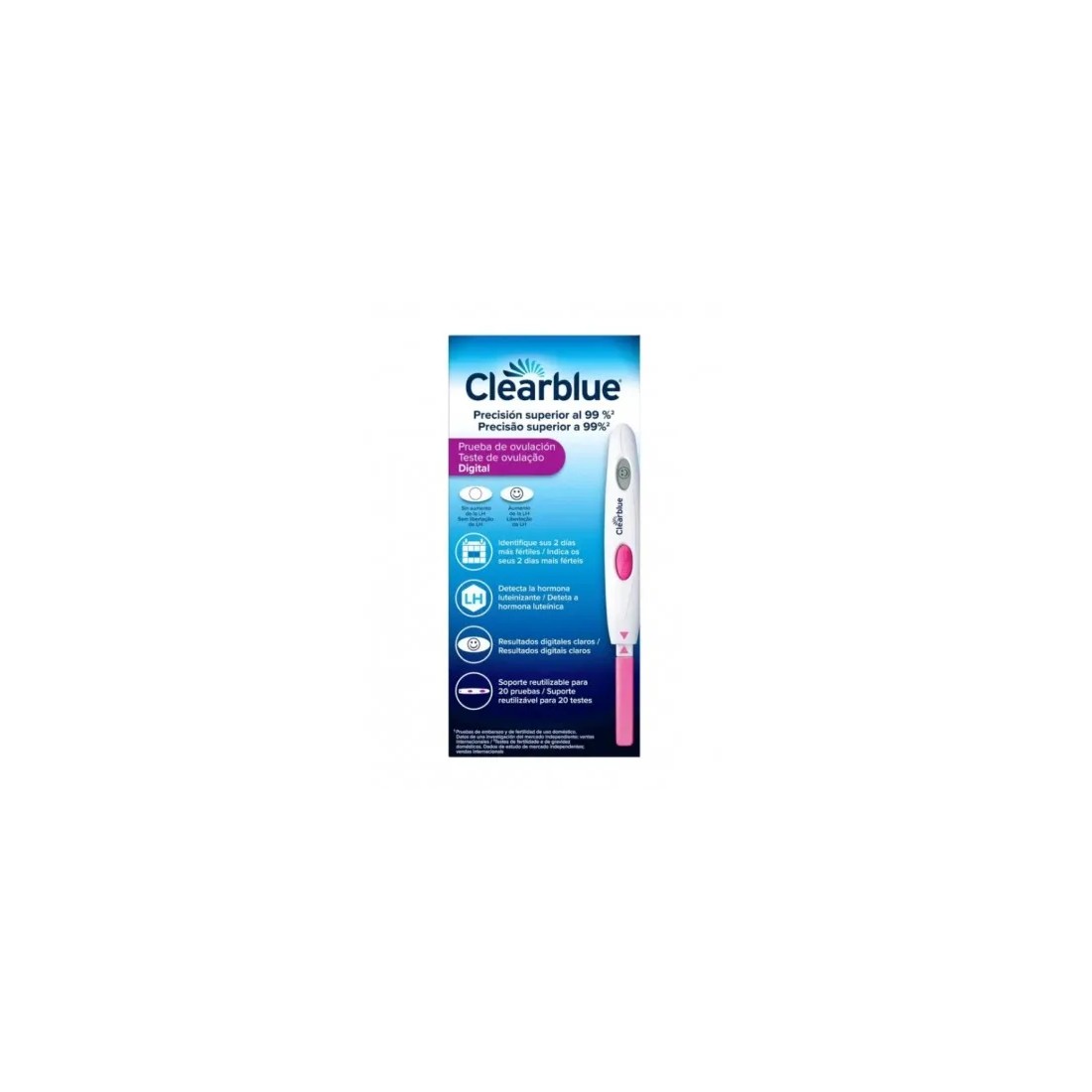 Clearblue Test Ovulación Digital 20 Pruebas caja