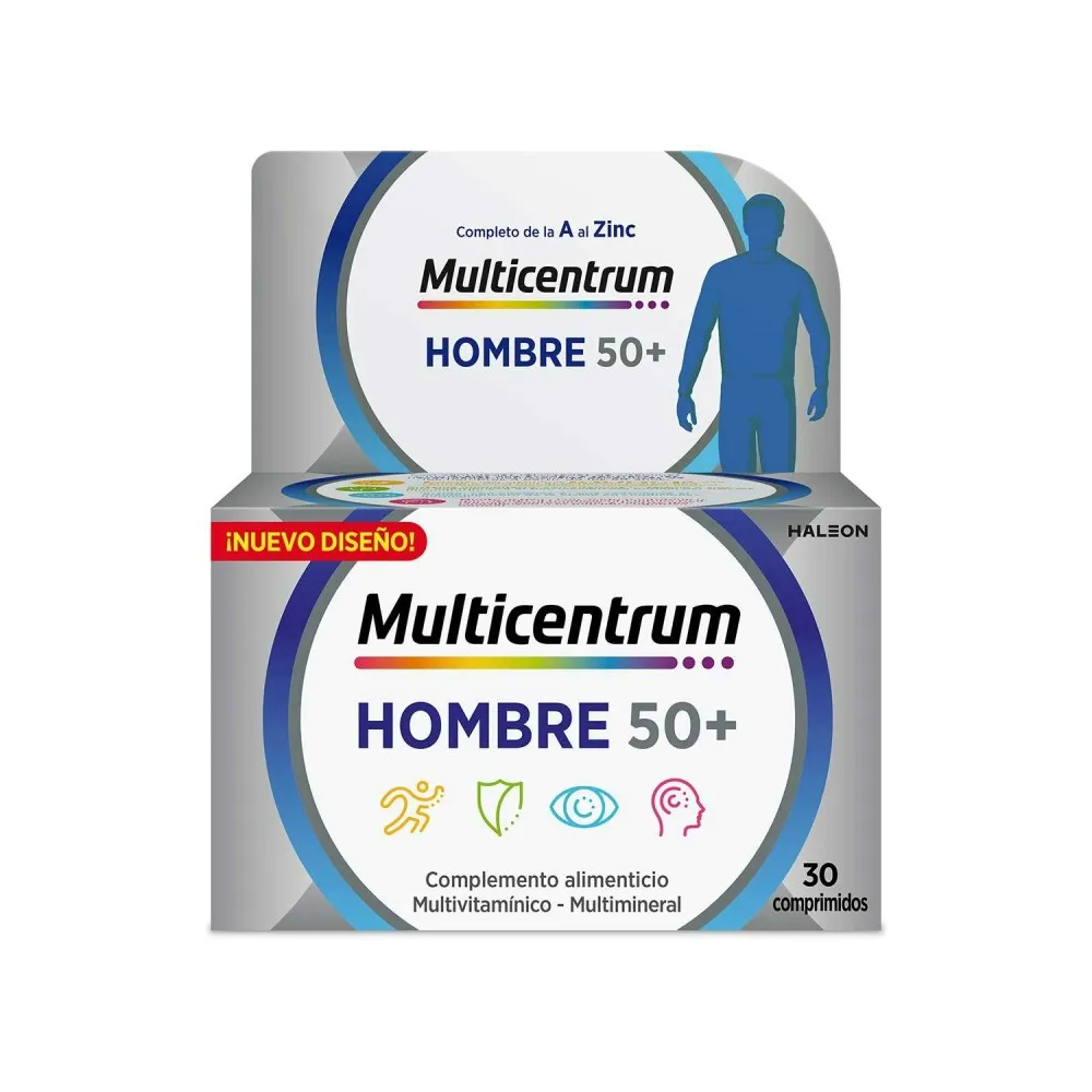 Multicentrum Hombre Mas de 50 Años 30 Comprimidos nuevo diseño