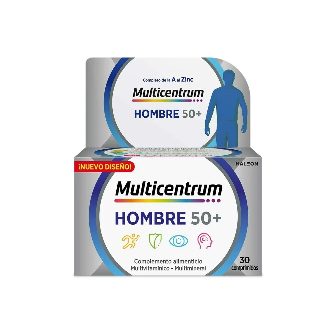 Multicentrum Hombre Mas de 50 Años 30 Comprimidos nuevo diseño