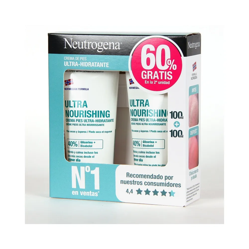 Neutrogena Pies Crema Ultrahidratante 2 x 100 ml