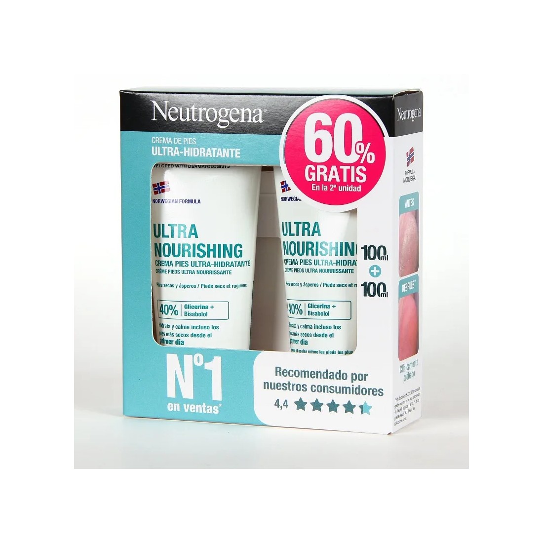 Neutrogena Pies Crema Ultrahidratante 2 x 100 ml