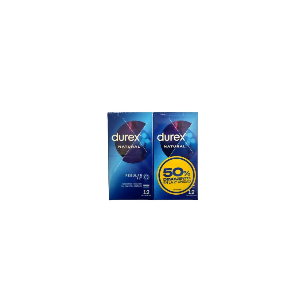 Durex Preservativos Natural Plus Duplo 2 X 12 uds nuevo formato