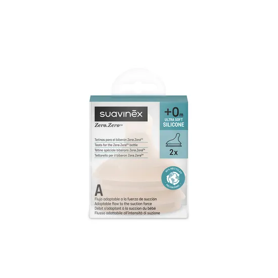 Compra Suavinex Tetinas Biberón Zero Zero Flujo Adaptable +0M 2 Unidades al mejor precio | Más Parafarmacia