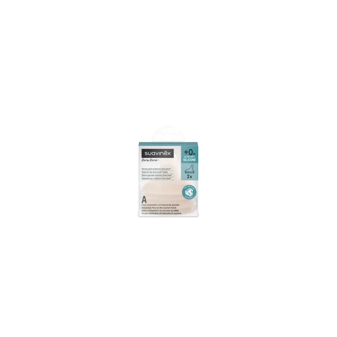 Compra Suavinex Tetinas Biberón Zero Zero Flujo Adaptable +0M 2 Unidades al mejor precio | Más Parafarmacia