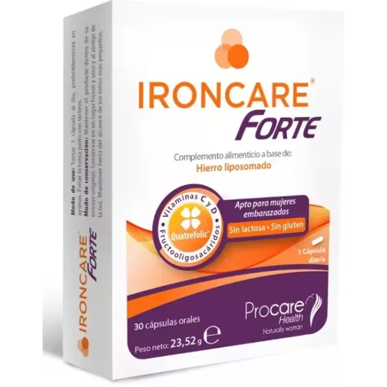 MasParafarmacia: Comprar IRONCARE Forte Hierro Liposomado 30 Cápsulas