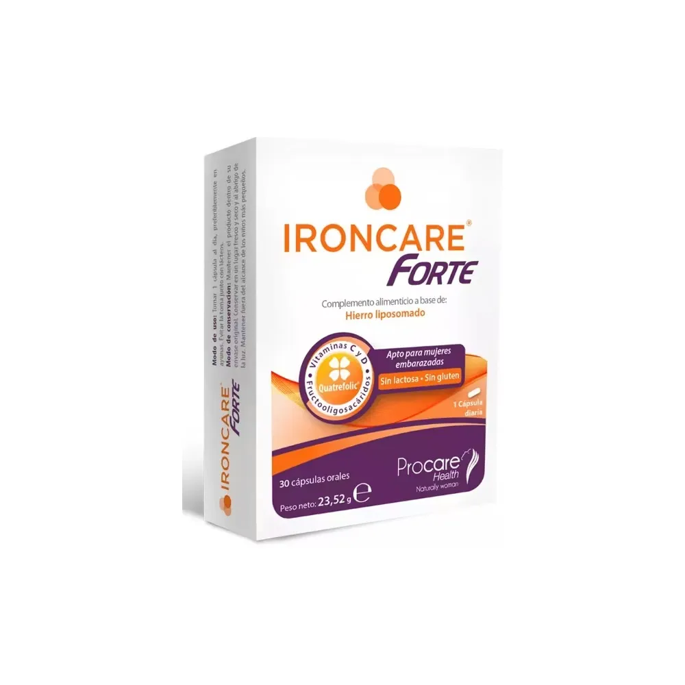 MasParafarmacia: Comprar IRONCARE Forte Hierro Liposomado 30 Cápsulas