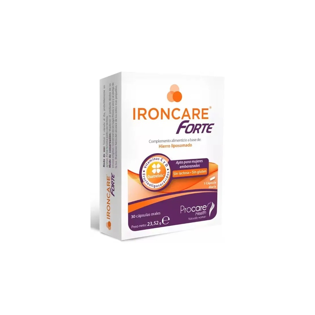 MasParafarmacia: Comprar IRONCARE Forte Hierro Liposomado 30 Cápsulas