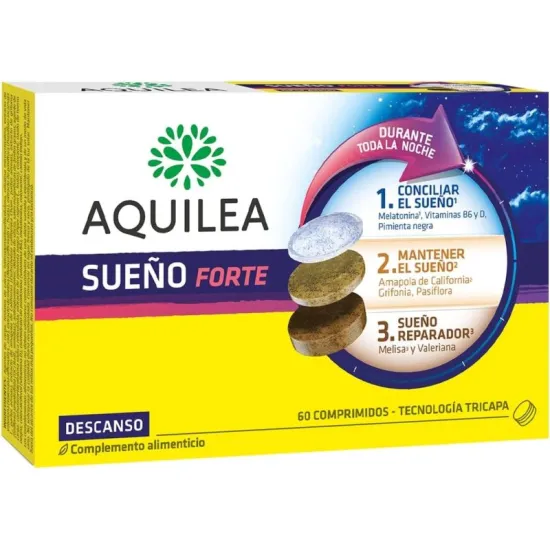 Uriach Aquilea Sueño Forte PACK 60 Comprimidos + 15 GRATIS | Masparafarmacia