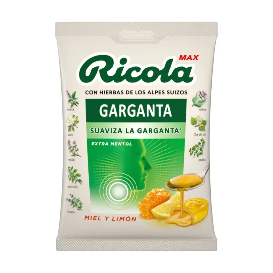 MasParafarmacia: Ricola MAX Bolsa Caramelos Garganta Miel y Limón 68 Gr
