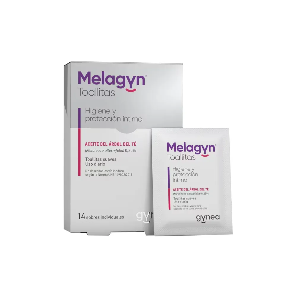 MasParafarmacia: Compra Melagyn Higiene Íntima Toallitas 14 Sobres Individuales