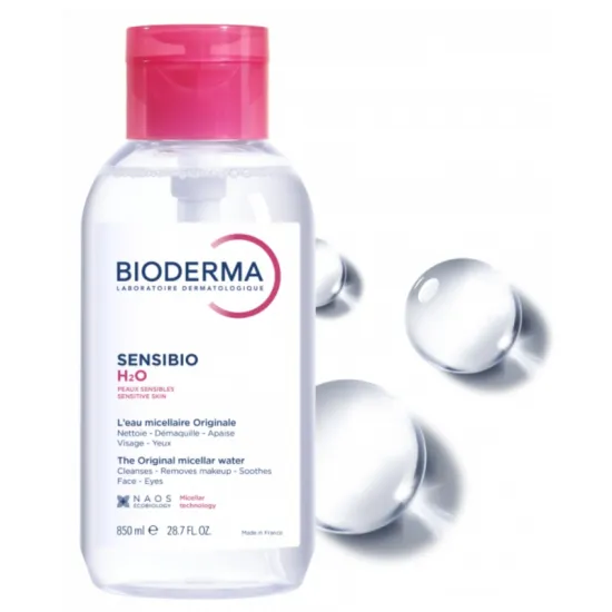 Bioderma Sensibio H2o Solución Micelar Pieles Sensibles Bomba Dosificadora 850 Ml