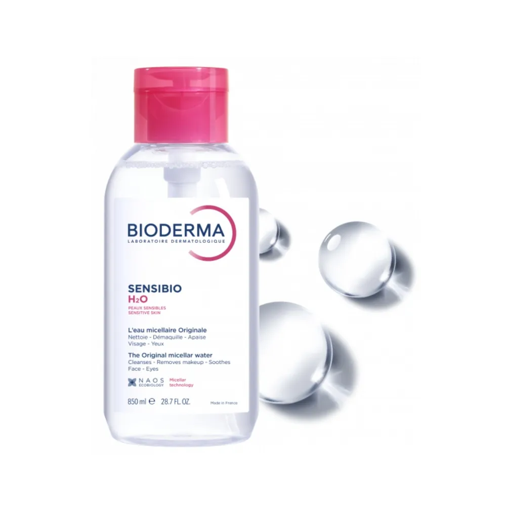 Bioderma Sensibio H2o Solución Micelar Pieles Sensibles Bomba Dosificadora 850 Ml