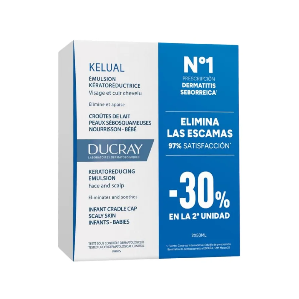 Ducray Kelual DUPLO Emulsión Queratorreductora Costra Láctea 2x50 ml