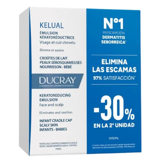 Ducray Kelual DUPLO Emulsión Queratorreductora Costra Láctea 2x50 ml