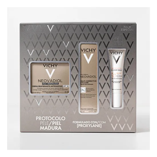 Vichy Cofre PACK REGALO Protocolo Piel Madura Neovadiol Crema Reafirmante Antimanchas + Contorno Ojos + UV-Age Daily SPF50+