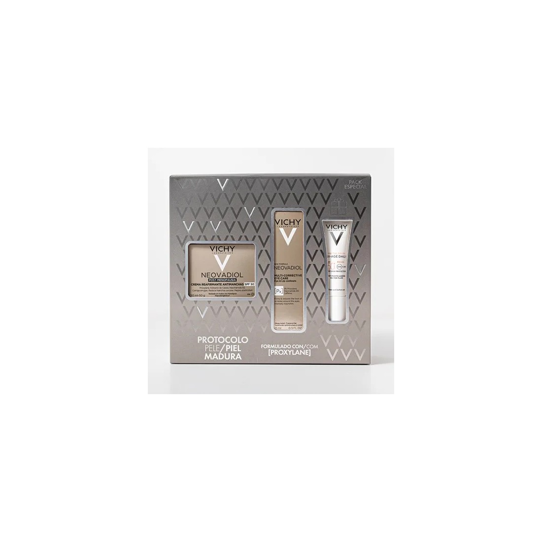 Vichy Cofre PACK REGALO Protocolo Piel Madura Neovadiol Crema Reafirmante Antimanchas + Contorno Ojos + UV-Age Daily SPF50+