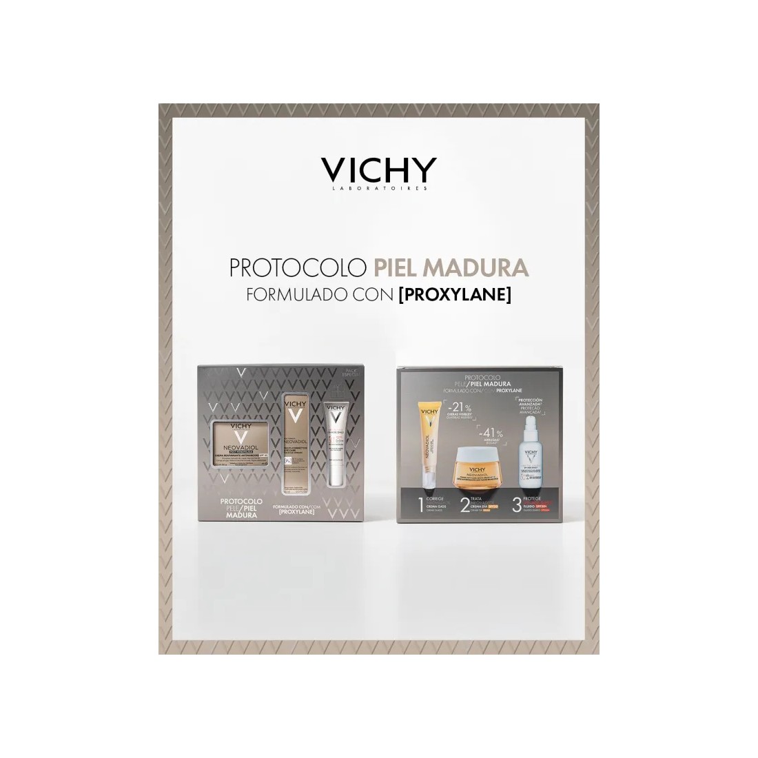 Comprar Vichy Cofre PACK REGALO Protocolo Piel Madura Neovadiol Crema Reafirmante Antimanchas + Contorno Ojos + UV-Age Daily SPF