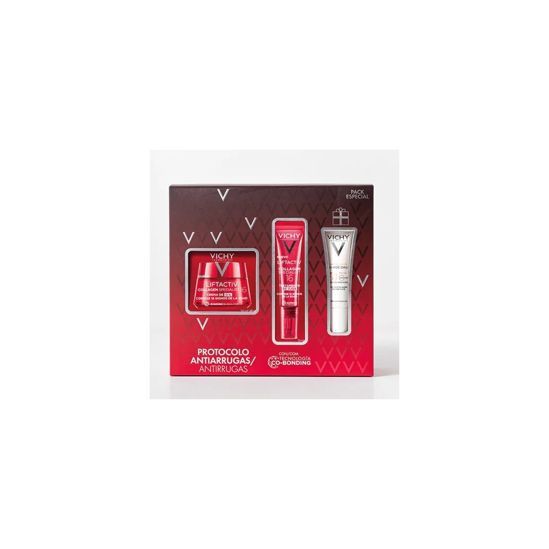 Vichy Cofre PACK REGALO Liftactiv Collagen Specialist 16 Crema de Día 50 Ml + Contorno Ojos + UV-Age Daily  SPF50+