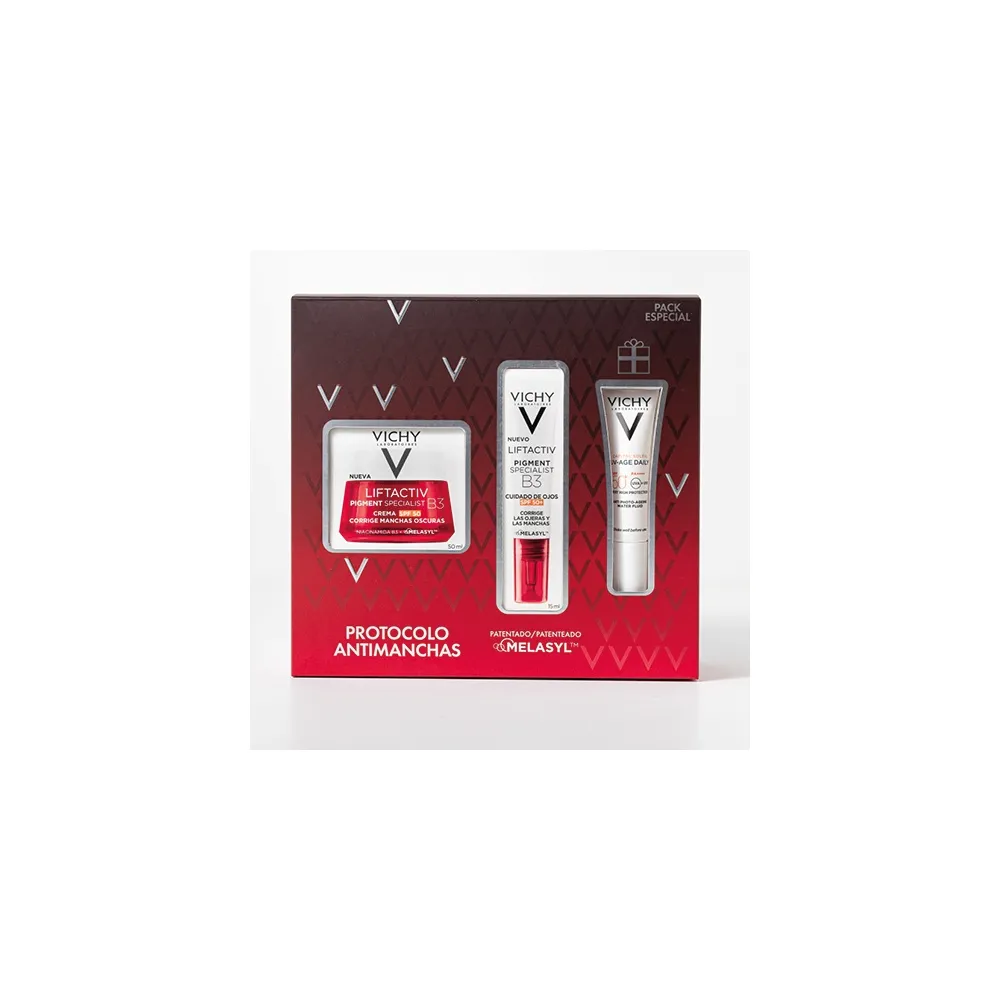 Vichy Cofre PACK REGALO Liftactiv Pigment Specialist B3 Crema 50 Ml + Contorno Ojos + UV-Age Daily SPF50+
