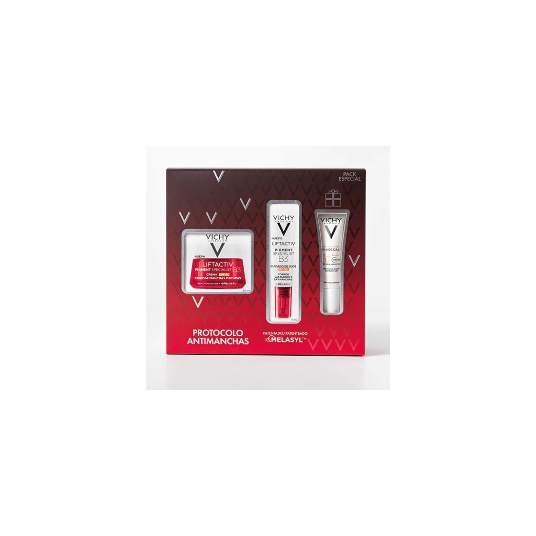 Vichy Cofre PACK REGALO Liftactiv Pigment Specialist B3 Crema 50 Ml + Contorno Ojos + UV-Age Daily SPF50+