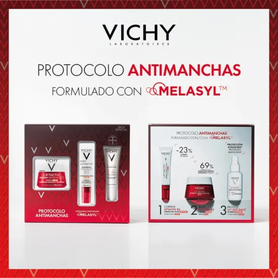 Vichy Cofre PACK REGALO Liftactiv Pigment Specialist B3 Crema 50 Ml + Contorno Ojos + UV-Age Daily SPF50+ reverso