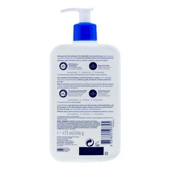 Cerave Locion Hidratante Duplo 2x473 ml reverso