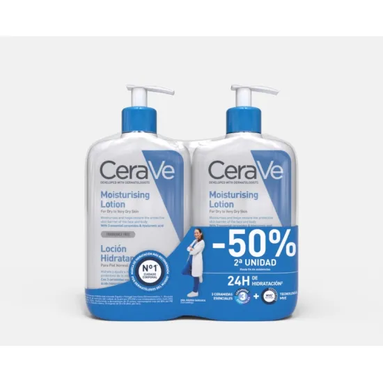 Cerave Loción Hidratante Duplo 2ªud. -50% 2x473 ml