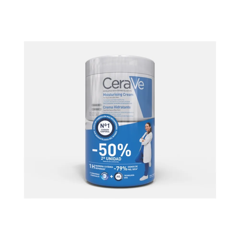 CeraVe Crema Hidratante Duplo 2ªud. -50% 2x340 gr
