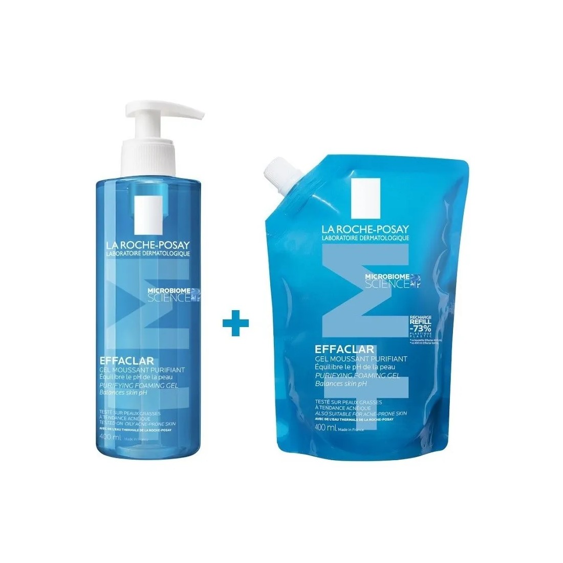 MasParafarmacia: Comprar La Roche Posay Effaclar PACK LIMPIEZA Gel Limpiador Purificante 400 Ml + Eco Recarga 400 Ml