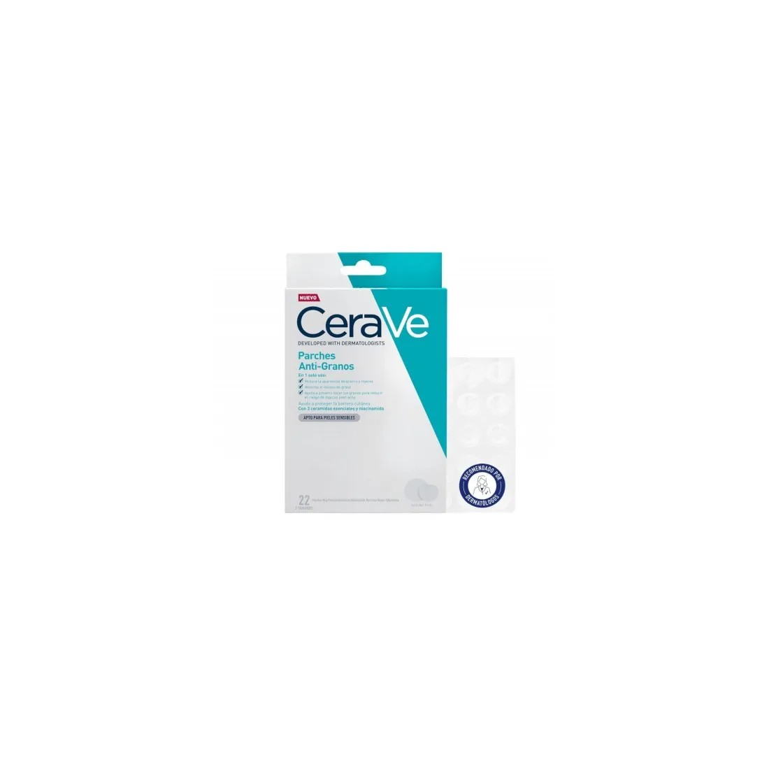 MasParafarmacia: Cerave Parches Finos Anti Granos Control Imperfecciones 22 Unidades