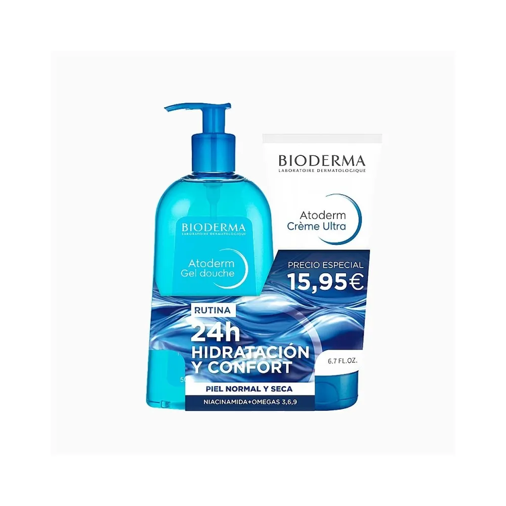 Compra Bioderma Pack Atoderm Crema Ultra 200 Ml + Gel Douche 500 Ml al mejor precio | Más Parafarmacia