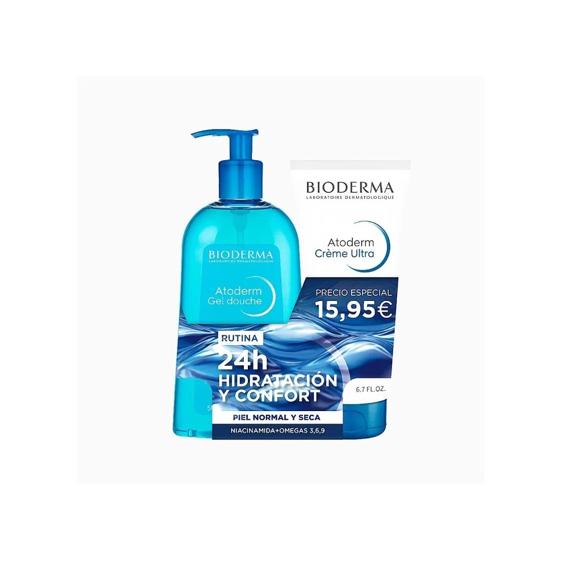 Compra Bioderma Pack Atoderm Crema Ultra 200 Ml + Gel Douche 500 Ml al mejor precio | Más Parafarmacia