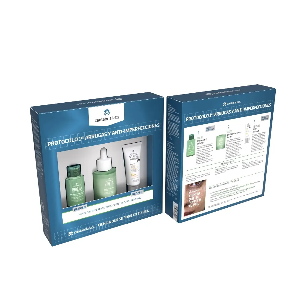 Biretix PACK REGALO Double Correction Sérum 30 Ml + Oil Control Solution + Acnimat