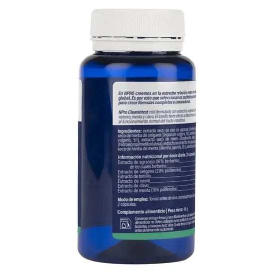 NPRO Cleanintest 60 Cápsulas
