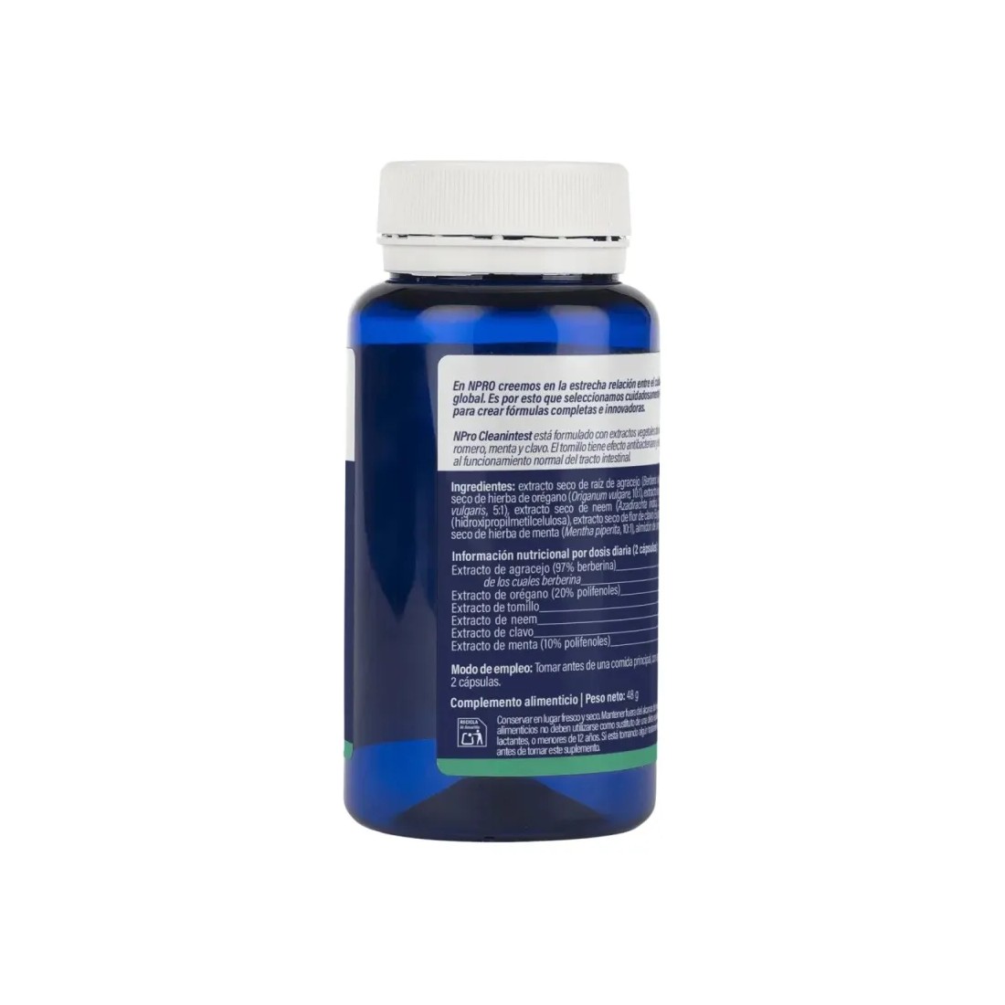 NPRO Cleanintest 60 Cápsulas
