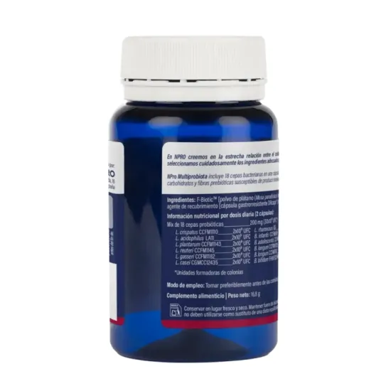NPRO Multiprobiota 30 Cápsulas reverso
