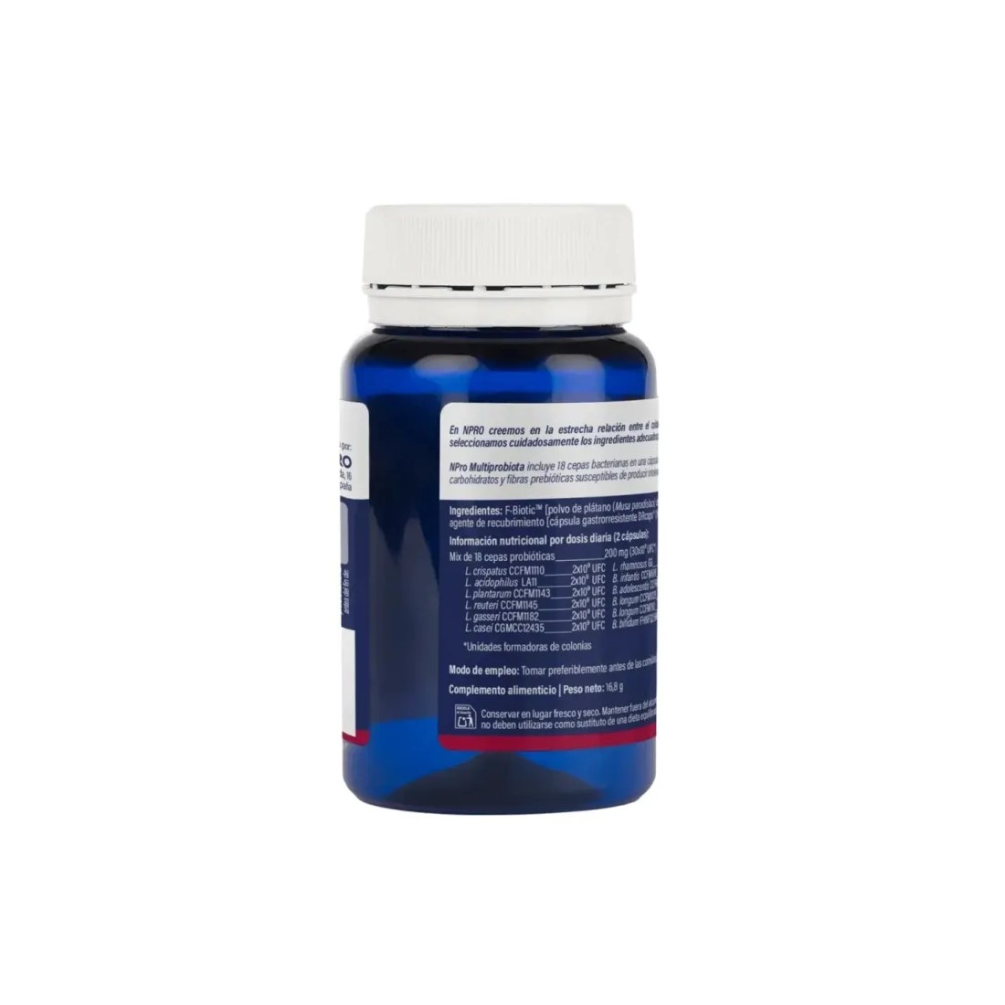 NPRO Multiprobiota 30 Cápsulas reverso