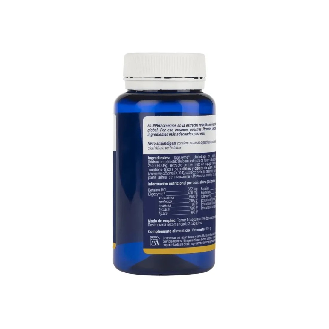 MasParafarmacia: Comprar NPRO Enzimdigest 60 Cápsulas