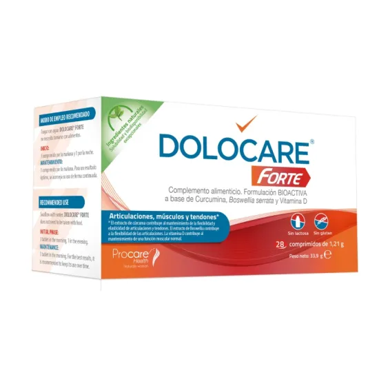 DOLOCARE Forte Articulaciones Músculos Tendones 28 Cápsulas