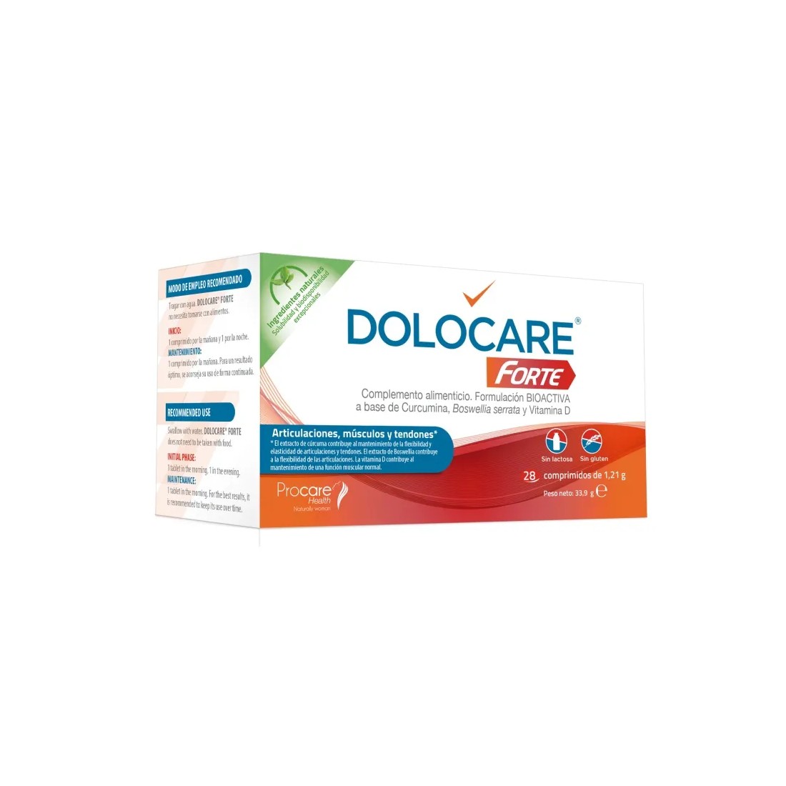 DOLOCARE Forte Articulaciones Músculos Tendones 28 Cápsulas
