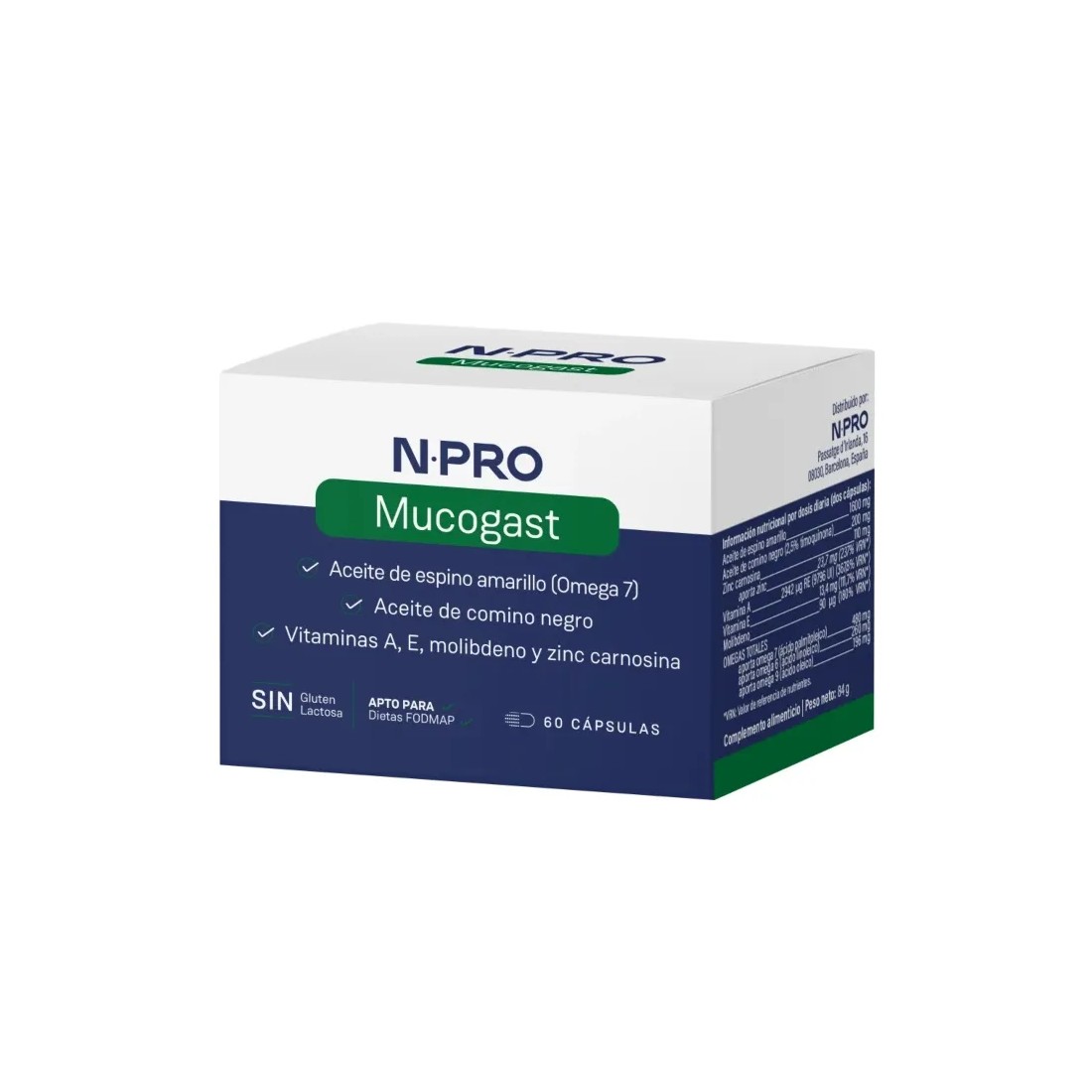 NPRO Mucogast 60 Cápsulas