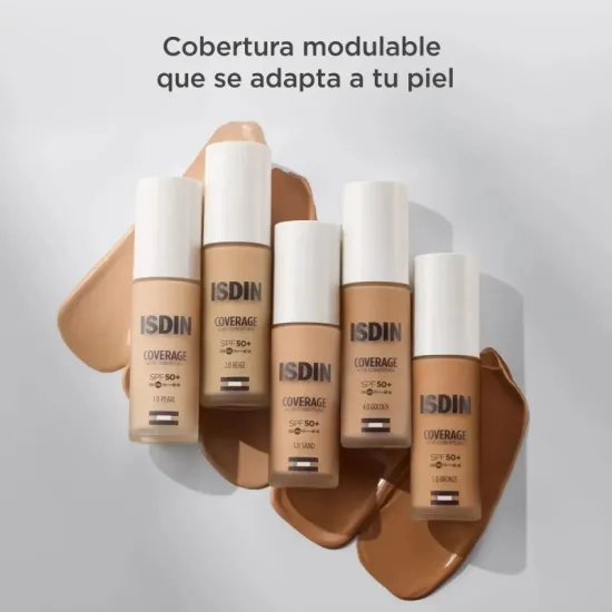 Compra Isdin Coverage Alta Cobertura SPF50+ Color Sand 30 Gr al mejor precio | Más Parafarmacia