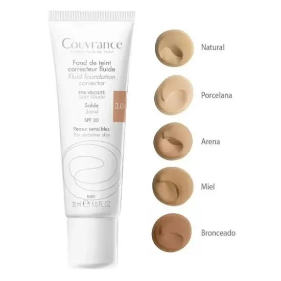 Avene Couvrance Maquillaje Fluido Arena SPF20 30 Ml colores