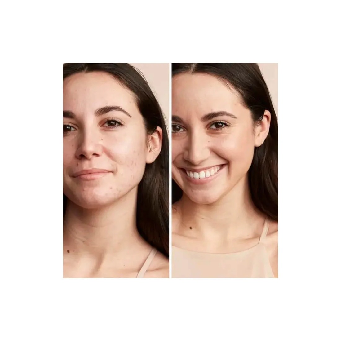 Avene Couvrance crema compacta Confort Arena 10 gr antes y después